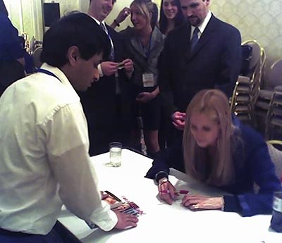 Aakash
                  Raut with Ann Coulter at CPAC