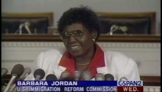 Barbara
                Jordan was appointed to Chair the US Commission on
                Immigration Reform